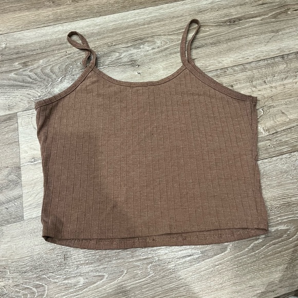 Tan Crop Tank Top - Picture 3 of 3